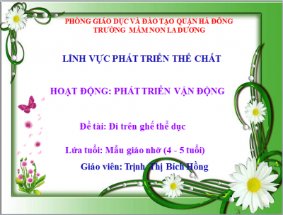 Giáo án phát triển vận động