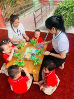 Hình ảnh: Hoạt động "Bé vui sáng tạo" chào mừng ngày PNVN 20/10
